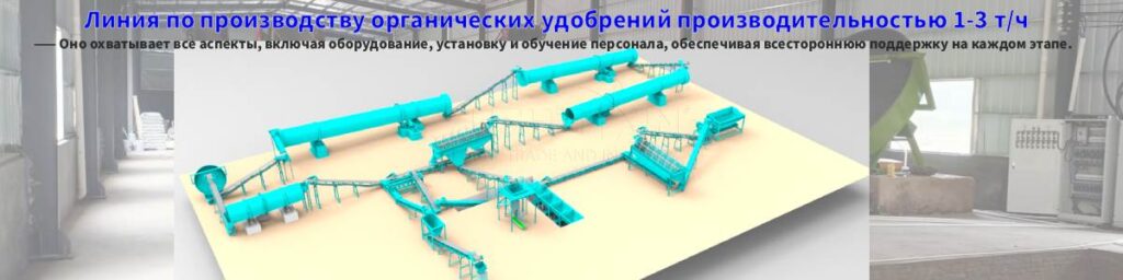 Линия по производству органических удобрений 1–3 т/ч